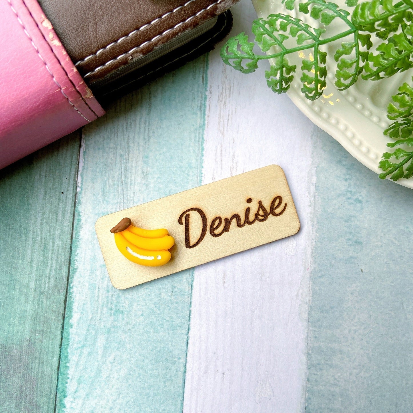 Adorable Fruit Personalized Name Tag Badge - Pineapple