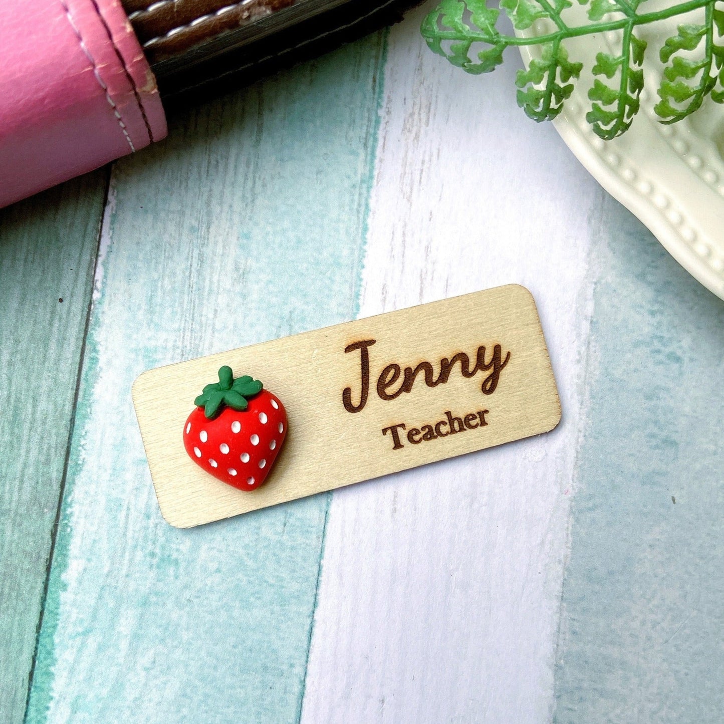 Adorable Fruit Personalized Name Tag Badge - Pineapple