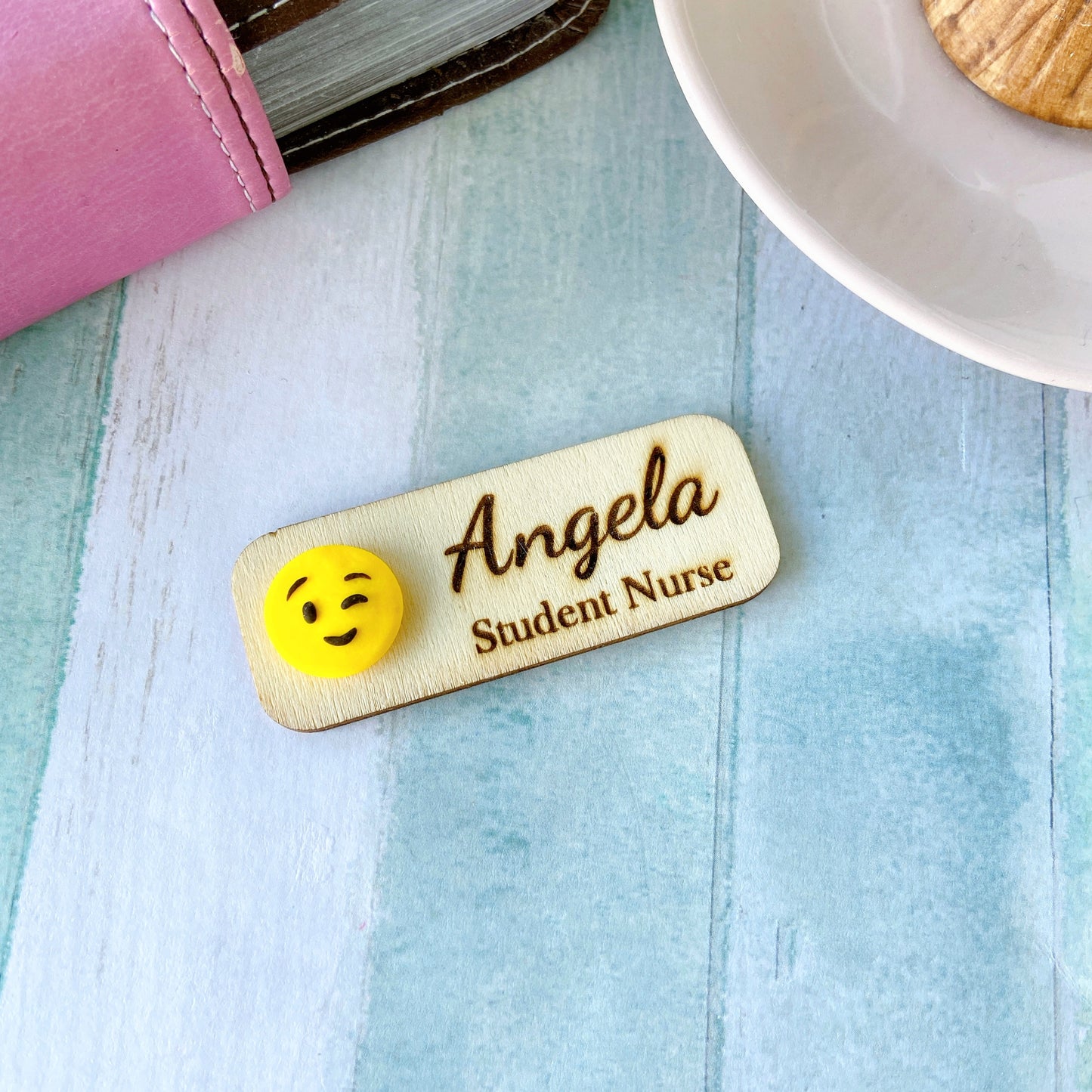 Emoji Personalized Name Tag Badge - Style 1