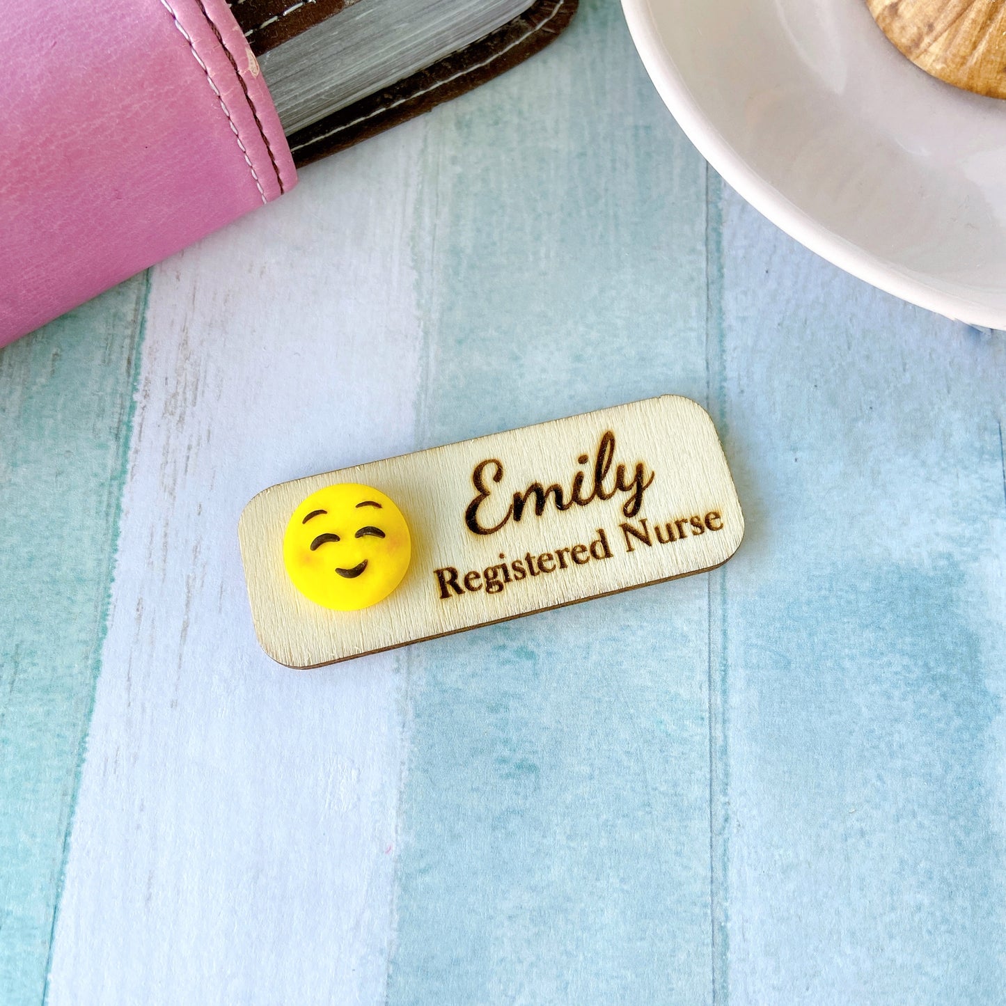 Emoji Personalized Name Tag Badge - Style 2