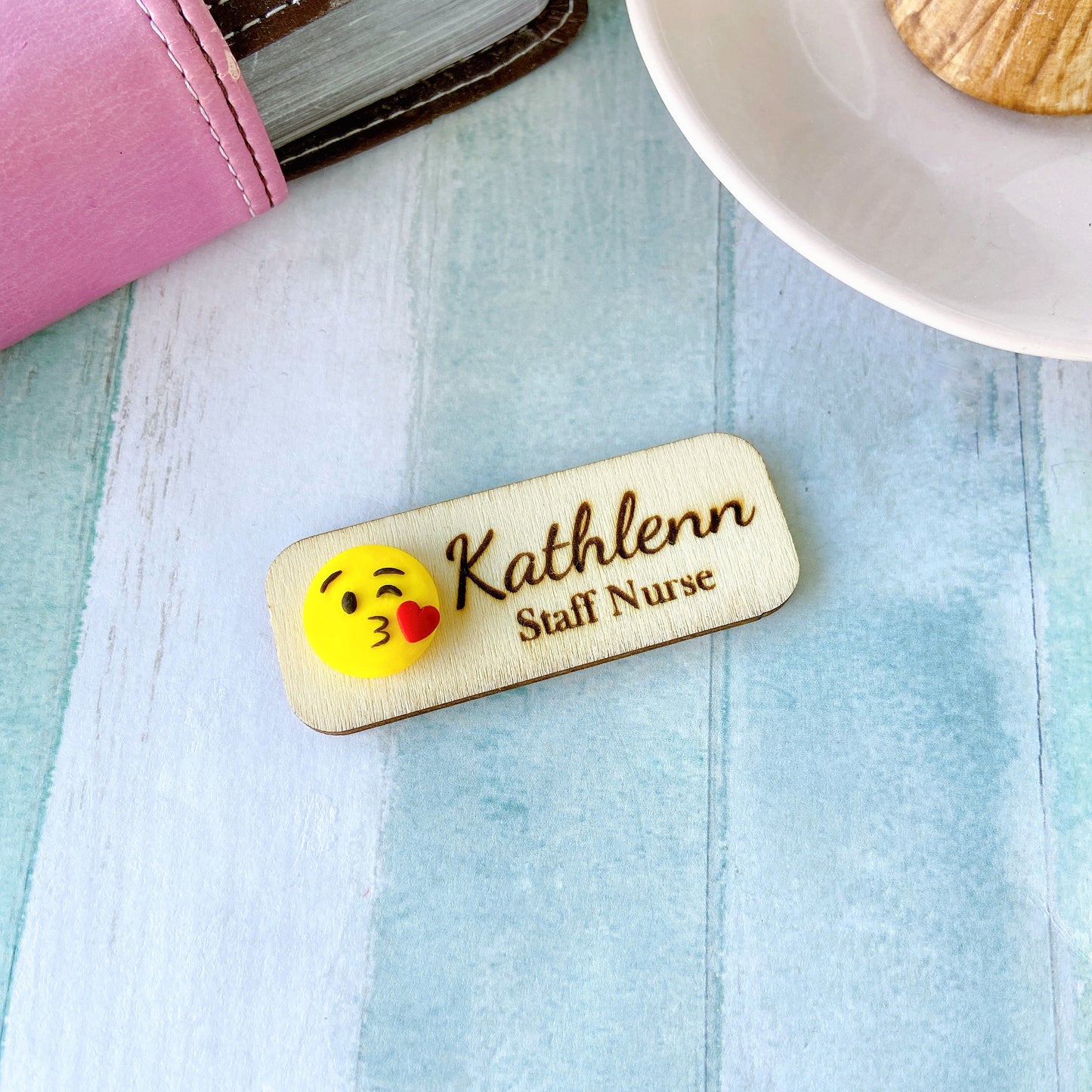 Emoji Personalized Name Tag Badge - Style 1