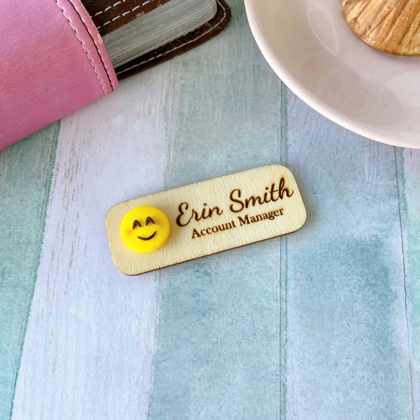 Emoji Personalized Name Tag Badge - Style 1