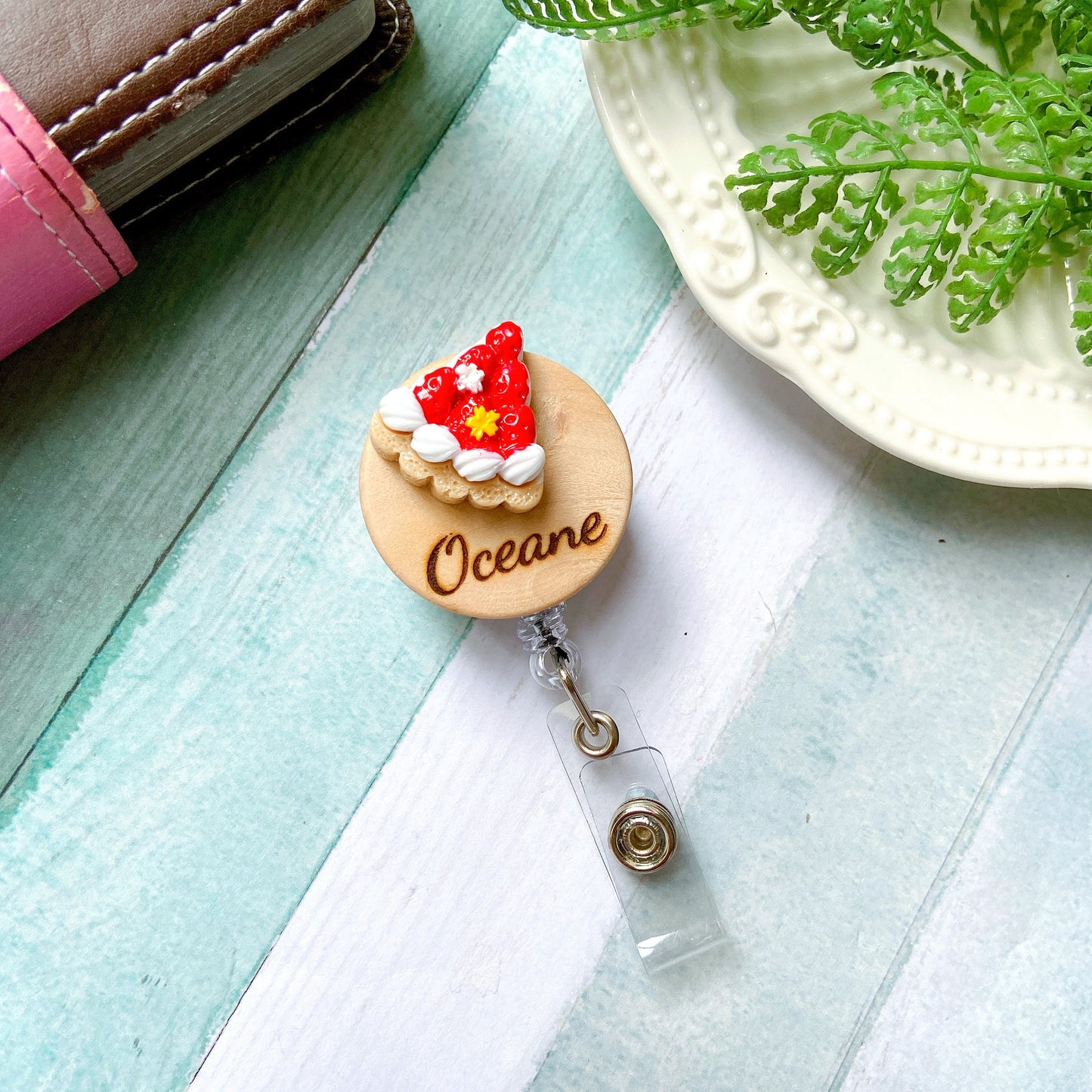 Food And Dessert Handmade 3D Personalized Name Badge Reel - Pizza