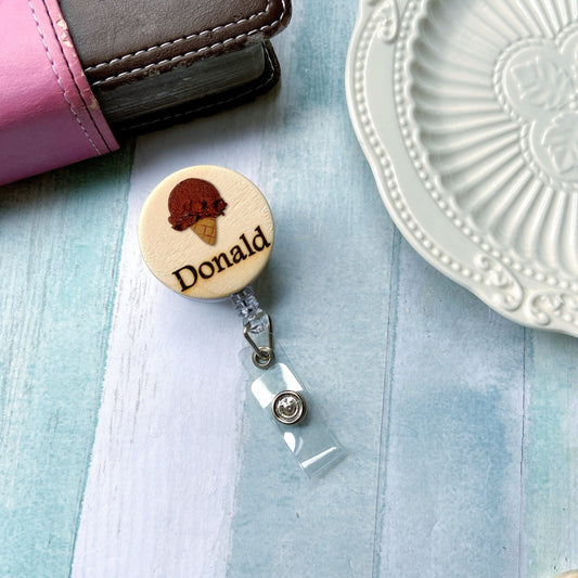 Food And Dessert Handmade 3D Personalized Name Badge Reel - Pizza