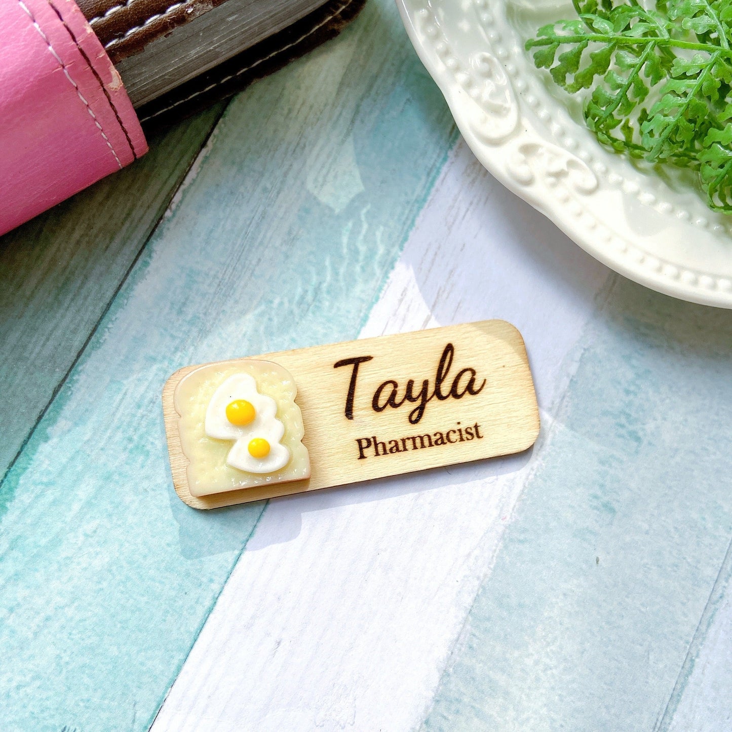Food And Dessert Handmade 3D Personalized Name Badge Reel - Pizza