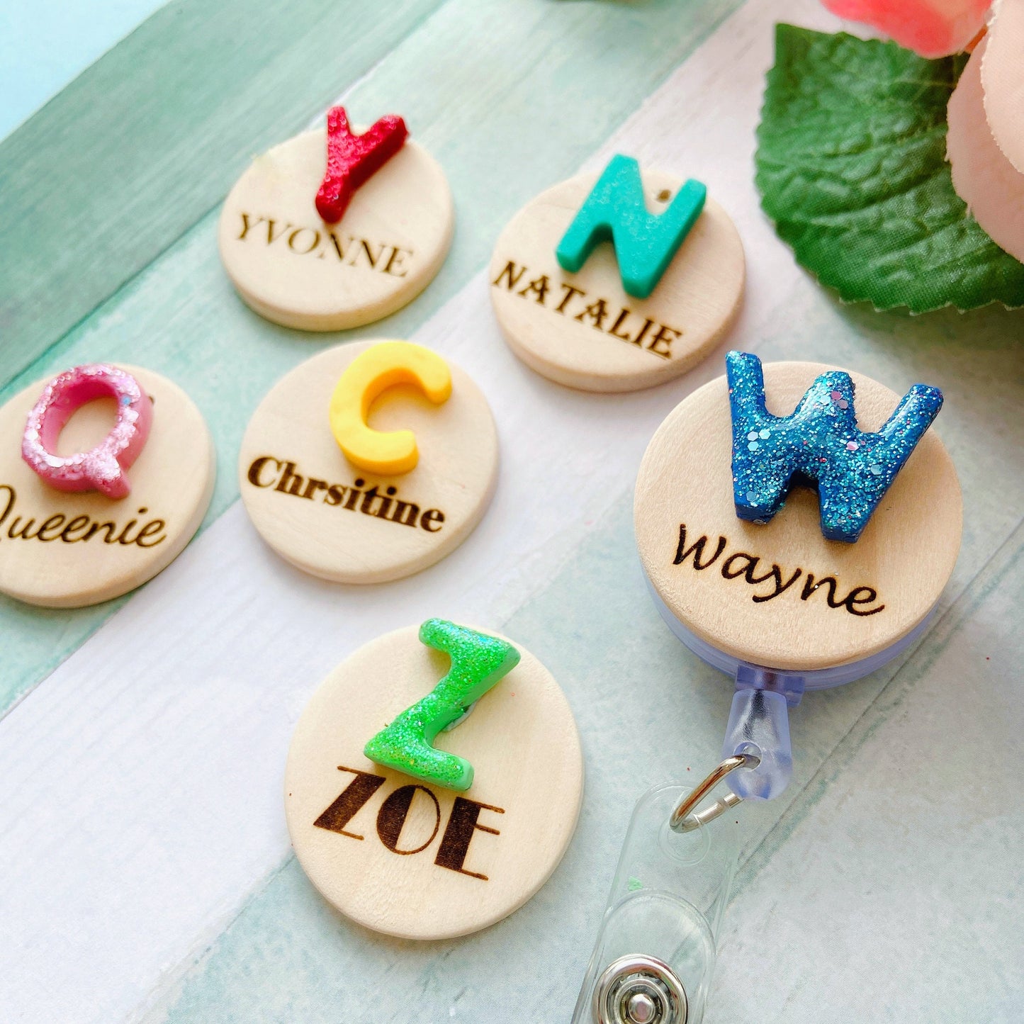 Alphabet Handmade 3D Personalized Name Badge Reel